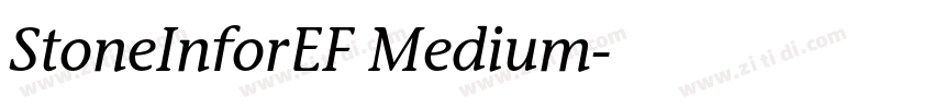StoneInforEF Medium字体转换